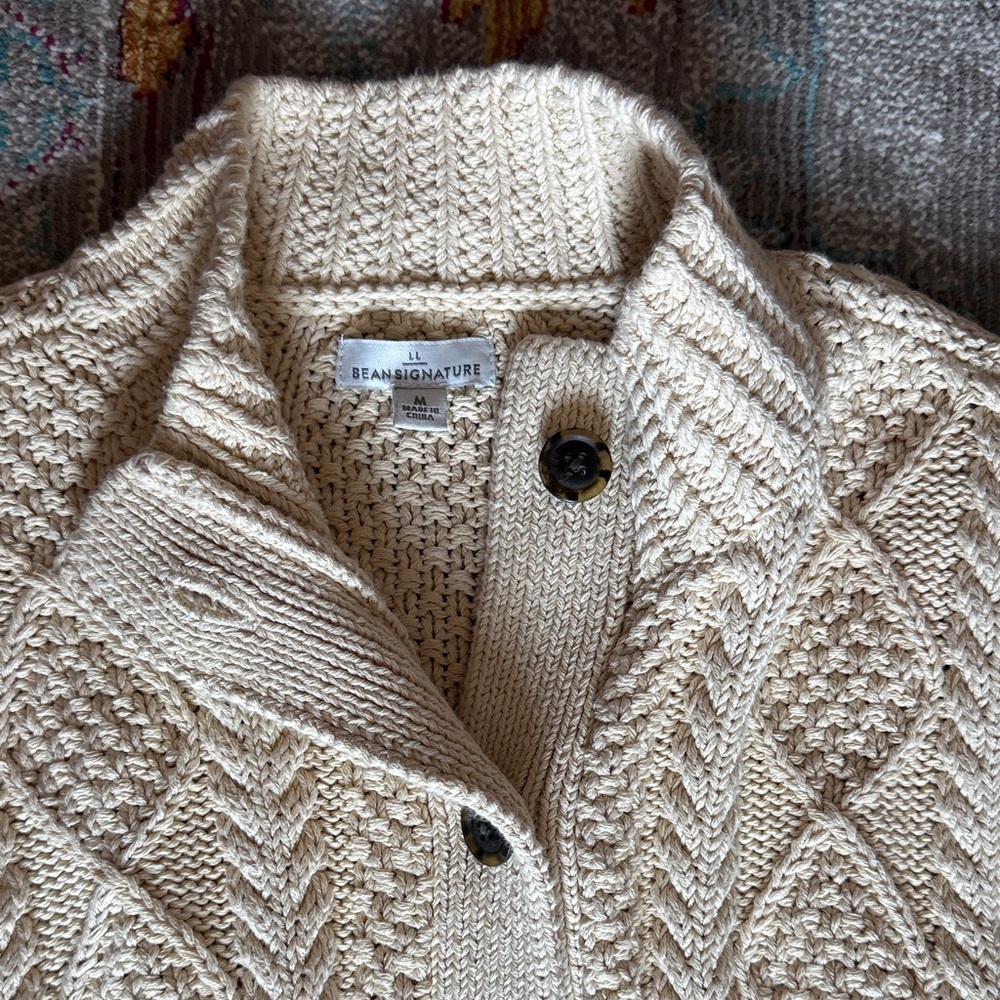 NWOT L.L. Bean Signature Fisherman’s Cardigan